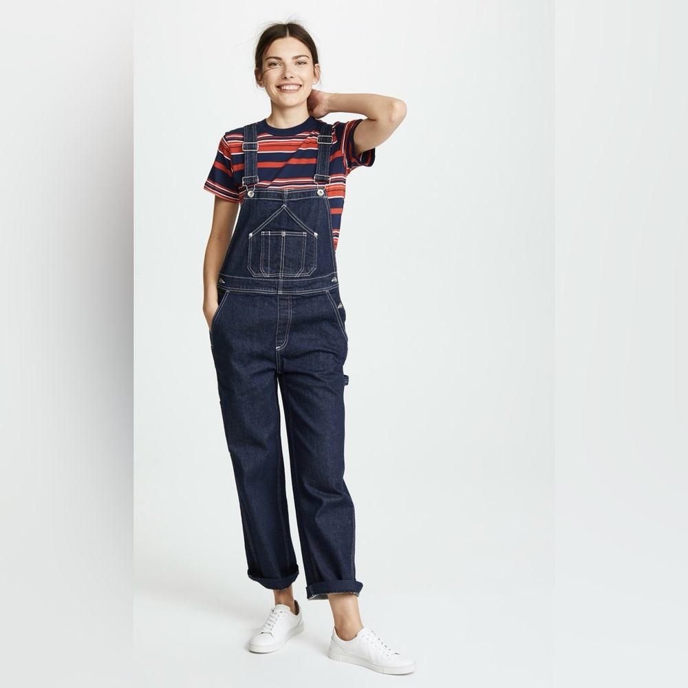 Rag & Bone Size Med Workwear Overalls in Denim Rince Wash.  Made in U.S.A.